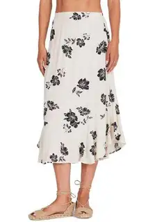 NWT Amuse Society Large Jardines Del Rey Ruffle Hem Skirt Midi Floral Print