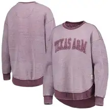 Texas A&M crewneck Maroon Aggies Ponchoville Pullover Sweatshirt embroidered