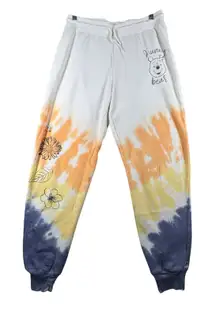 Disney Winnie The Pooh Tie‎ Dye Sweatpants Flowers Graphic Comfy Joggers Medium
