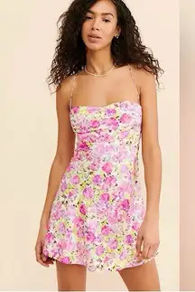 For Love & Lemons Paulina Crossback Open Mini Dress NWT XS Coquette Girlhood