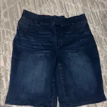 Dark Blue Denim Shorts