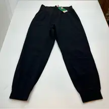 Halara Women High Waisted Elastic Waistband Jogger Pant Black Medium Petite NEW‎