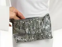 Whiting and Davis Mesh Bag. Silver Mesh Purse Vintage Gorgeous Crossbody