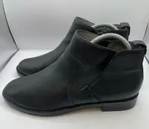 ABEO B.I.O. SYSTEM Black Leather YORKIE Zip Ankle Boots Sz 8n