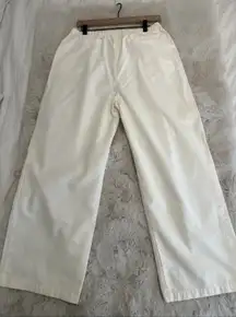 Hirsch Timber Pleated Women's White Chino Pants Size‎ Large