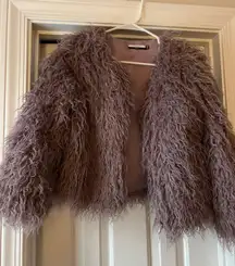 Lavendar Fuzzy Fur Coat