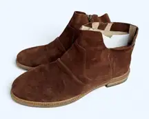 Kelsi Dagger Boots Size 10 Women’s Suede Upper Ruched Coffee Bean Brown Booties