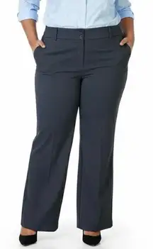NWT Alfani Curvy Fit Dress Pants Womens 20WP Gray Tummy Control Career Work