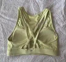 Fabletics Sports Bra Strappy Back Lime Green 