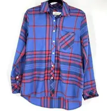 Vineyard Vines  Northern Plaid Performance Flannel Shirt   Blue Red Size 0 XS