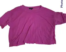 OUT FROM UNDER Fuschia Pink Purple Cropped Shirt Top Urban Outfitters Medium‎