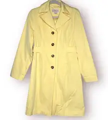 Michael Kors Women's Yellow Trench Coat Rain Jacket Waterproof size XS Outdoor