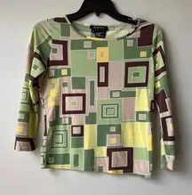 Etcetera Women Geometric‎ Top Size Small Petite