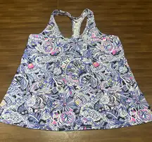 Lilly Pulitzer Namastay In The Jungle LUXLETIC TANK Meryl Nylon UPF50 XL 003540