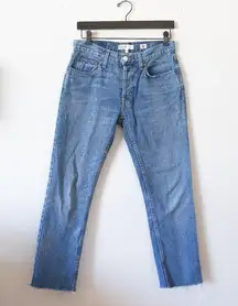 Re/Done Relaxed Crop Medium Wash Jeans