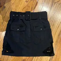 Camar distressed mini skirt