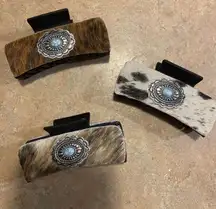 Cowhide claw clip