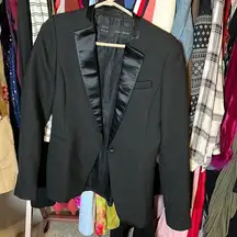 Stunning Zara blazer jacket with satin trim