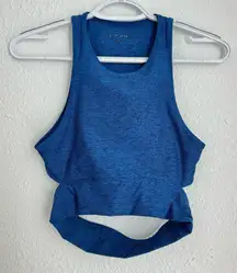 Outdoor Voices Open Back Long Line Sports Bra Crop Top Women’s size XS Blue