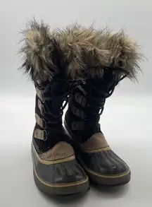 Sorel Brown Women's Joan Of Arctic Winter Boots NL1540 248 Fur Lined Hawk Size 7