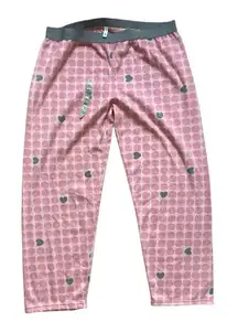 NEW Womens JUNE & DAISY Pink Gray Fleece Pajamas Sleep Pants Sleepwear Set - XL