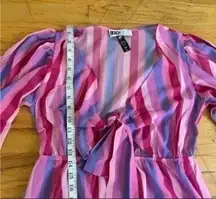 Beach Riot  Pink Striped Maxi Swim Coverup Size Large