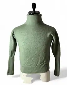 Wilfred Merino Wool Free Mock Neck Sweater Sage Green Long Sleeve Knit Top
