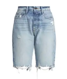 Frame Clash Light Wash Le Vintage Bermuda Jean Shorts