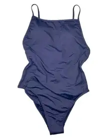 Andie Swim Paloma One Piece Swimsuit in Navy Blue Size XL Long Torso