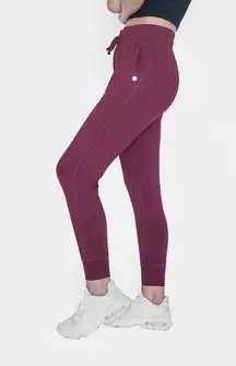 Senita athletics weekend joggers in mulberry wine maroon red Athleisure pants