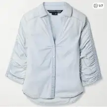 Veronica Beard Portia Blue Button-Up Shirt size 4 nwot