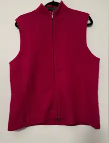Eddie Bauer XL Red Wool Blend Zip Vest Winter Layering Outdoor Style‎