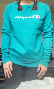 Champion Teal Crewneck