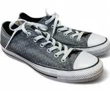 Converse All Star Chuck Taylor Women's Size 10 Shoes Gray White Low Top Sneakers