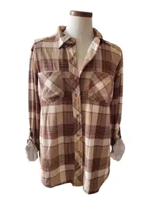 • Knit Top Shirt Button Long Sleeve Roll