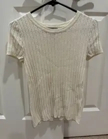 Cable Knit Sweater T-Shirt perfect for layering