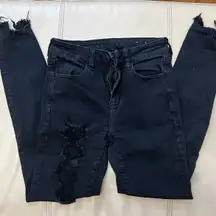 Black Ripped Stretchy Skinny Jeans