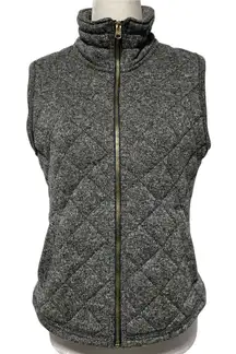 Abercrombie & Fitch Full Zip Quilted Vest Heather Grey Size Medium