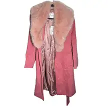 LK Bennett CT Ava Pale Pink Wool Mohair Coat Size 6 NWT