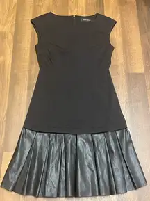 Ivanka Trump Black Pleated Sheath Dress