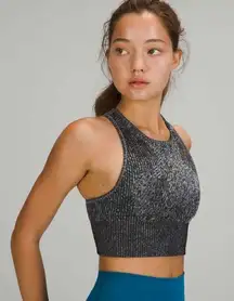 Ebb to Train Bra Pattern Mixing Black / Rhino Grey