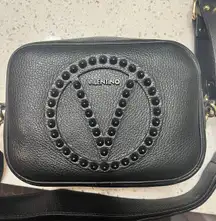 Valentino Black Leather Crossbody Bag