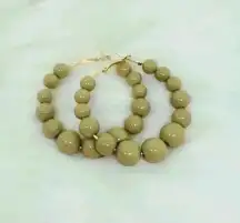 Khaki Beaded Earrings