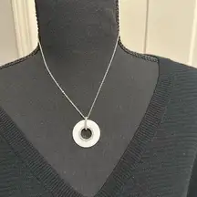 Swavorski Swarovski Crystal circle pendant necklace