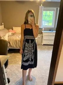 Patterned MIDI Dress