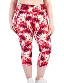 New ID 
Plus Size Compression Tie-Dye Side-Pocket Crop Leggings …