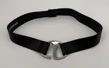 Express Black Leather Silver Chunky Belt One Size Fits Most Boho Classic Waist