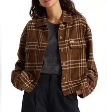 BRIXTON WOMENS -BOWERY WOMEN'S L/S FLANNEL SIZE S BRN IN COLOR NEW