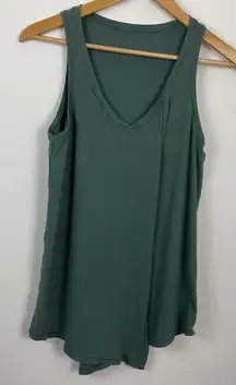 Lululemon Knot A Problem Tank Top Green V Neck Sleeveless Women's