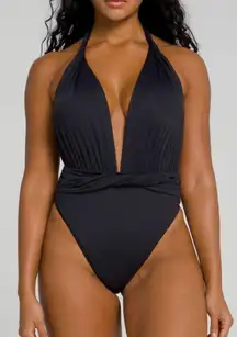 WHITE Deep V flattering Waist Cincher One Piece